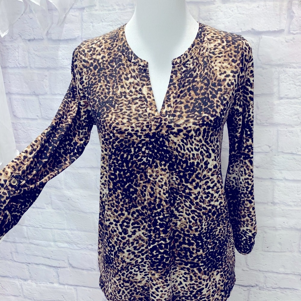 Jones NY Leopard Print Tunic - Size S